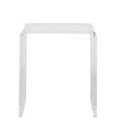 Heavy Duty Square End Table – Strong Plastic and Acrylic Build for Your Living Room