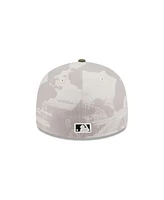 New Era Men's Light Beige/Olive Washington Nationals 2025 Armed Forces Day Low Profile 59FIFTY Fitted Hat