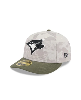 New Era Men's Light Beige/Olive Toronto Blue Jays 2025 Armed Forces Day Low Profile 59FIFTY Fitted Hat