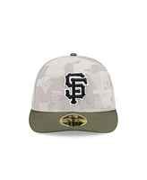 New Era Men's Light Beige/Olive San Francisco Giants 2025 Armed Forces Day Low Profile 59FIFTY Fitted Hat