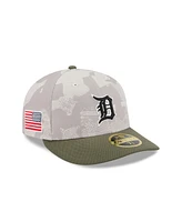 New Era Men's Light Beige/Olive Detroit Tigers 2025 Armed Forces Day Low Profile 59FIFTY Fitted Hat