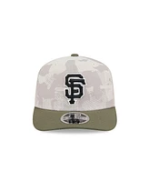 New Era Men's Light Beige/Olive San Francisco Giants 2025 Armed Forces Day 9SEVENTY Adjustable Hat