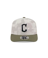 New Era Men's Light Beige/Olive Cleveland Guardians 2025 Armed Forces Day 9SEVENTY Adjustable Hat