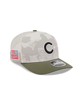 New Era Men's Light Beige/Olive Chicago Cubs 2025 Armed Forces Day 9SEVENTY Adjustable Hat