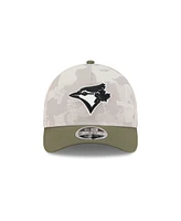 New Era Men's Light Beige/Olive Toronto Blue Jays 2025 Armed Forces Day 9FORTY M-Crown A-Frame Adjustable Hat