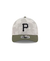 New Era Men's Light Beige/Olive Pittsburgh Pirates 2025 Armed Forces Day 9FORTY M-Crown A-Frame Adjustable Hat