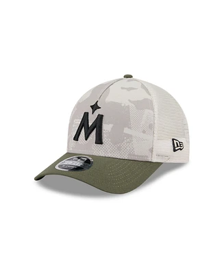 New Era Men's Light Beige/Olive Minnesota Twins 2025 Armed Forces Day 9FORTY M-Crown A-Frame Adjustable Hat