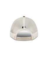 New Era Men's Light Beige/Olive Miami Marlins 2025 Armed Forces Day 9FORTY M-Crown A-Frame Adjustable Hat