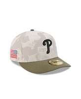 New Era Men's Light Beige/Olive Philadelphia Phillies 2025 Armed Forces Day 59FIFTY Fitted Hat