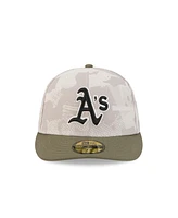 New Era Men's Light Beige/Olive Athletics 2025 Armed Forces Day 59FIFTY Fitted Hat