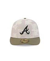 New Era Men's Light Beige/Olive Atlanta Braves 2025 Armed Forces Day 59FIFTY Fitted Hat