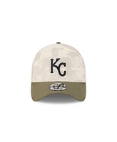 New Era Men's Light Beige/Olive Kansas City Royals 2025 Armed Forces Day 39THIRTY Flex Hat