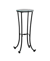 Contemporary Glass Round End Table for Living Room