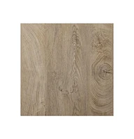 20" Natural Wood Manufactured Wood And Iron Square End Table