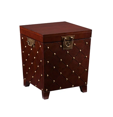 24" Brown Manufactured Wood Square End Table