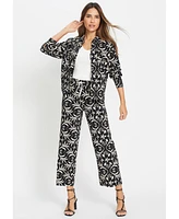 Olsen Women's Anna Fit Ornamental Cropped Pant