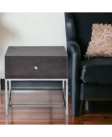 Contemporary End Table with Storage Drawer – Engineered Wood Build