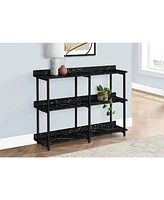 End Table with Three Shelves – Sturdy Wooden Table for Display and Storage in Any Room