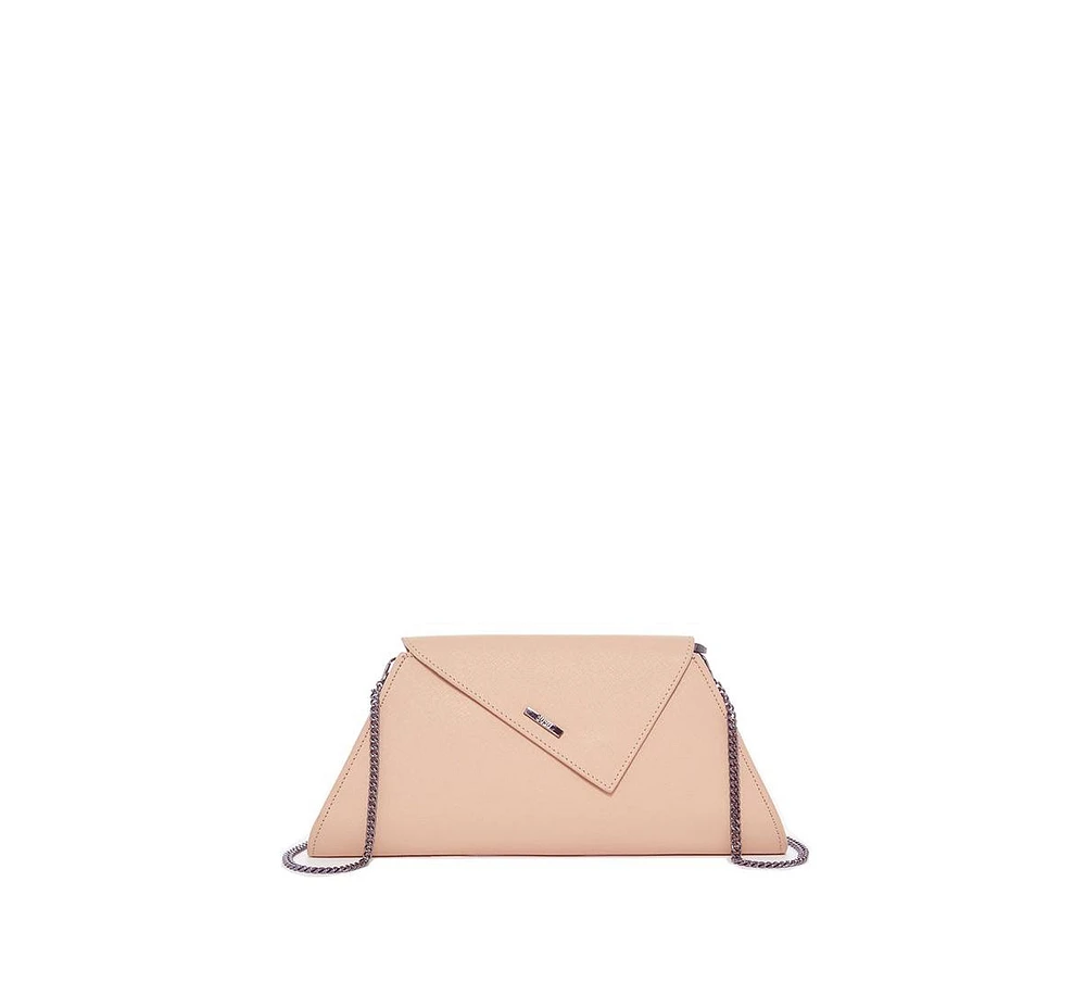 Susu Leather Clutch Bag Nude Clutch Purse Beige Evening Bag Tan Women's Handbag