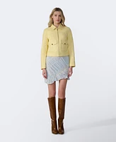 Furniq Uk Women's Leather Cropped Jacket, Created for Macy s