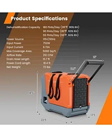 180 Pints/Day Commercial Dehumidifier with Pump and Drain Hose