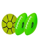 Franklin Sports Nerf Floating Pool Basketball Hoop and Football Target Net Set