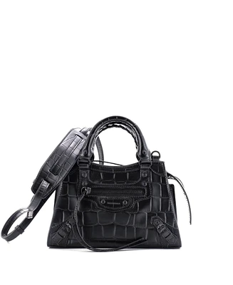 Pre-Owned Balenciaga Mini Neo Classic City Bag Embossed Leather