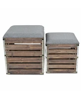Set Of 2 Square Stor