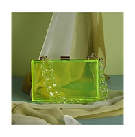 Women's Illumine Transparent Green Mini Bag