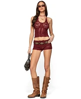 Edikted Women's Kelani Crochet Shorts