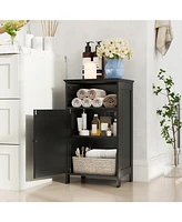 Bathroom Freestanding Adjustable Shelf Floor Storage Cabinet