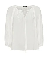 Olsen Women's Tie Neck Tunic Blouse