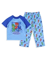 Pj Masks Toddler Boys Unbeatable Power Heroes 2 Piece Short Sleeve Long Pant Pajama Set