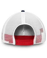Fanatics Women's Montreal Canadiens Navy/White Iconic Lockup Adjustable Trucker Hat