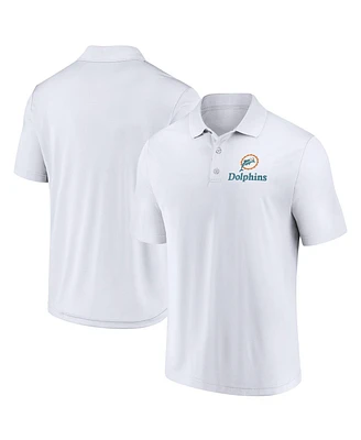 Fanatics Men's White Miami Dolphins Vintage Polo Shirt