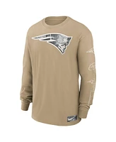 Nike Men's Tan New England Patriots Essential Statement Max90 Long Sleeve T-Shirt