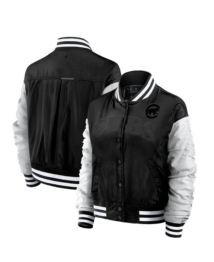 Fanatics Women's Black Chicago Cubs Elements Wave Full-Snap Jacket