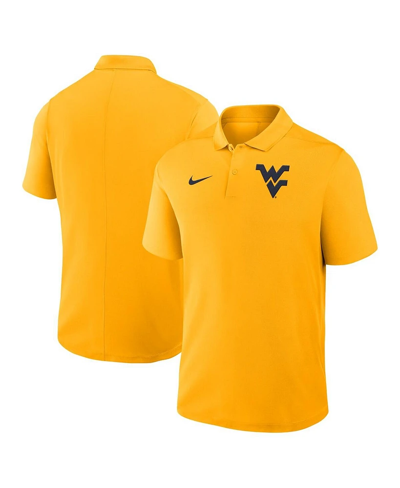 Nike Men's Gold West Virginia Mountaineers Primetime Victory Primary Logo Performance Polo Shirt