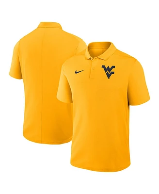 Nike Men's Gold West Virginia Mountaineers Primetime Victory Primary Logo Performance Polo Shirt