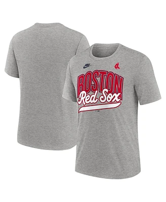 Nike Men's Heather Gray Boston Red Sox Cooperstown Collection Retro Tri-Blend T-Shirt