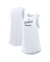 Nike Women's White Los Angeles Dodgers City Connect Tricode High Neck Performance Tank Top
