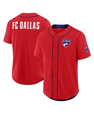 Fanatics Men's Red Fc Dallas Injury Time Baseball Jersey