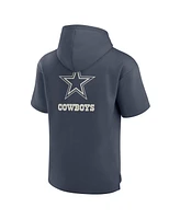 Fanatics Men's Navy Dallas Cowboys Elements Future Ground Lettering Short Sleeve Pullover Hoodie