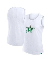 Fanatics Women's White Dallas Stars Slub Tank Top