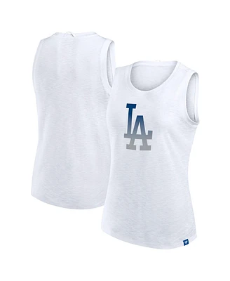 Fanatics Women's White Los Angeles Dodgers Activate Slub Tank Top