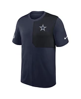Nike Men's Navy Dallas Cowboys Sideline Uv Performance Coach Shirt