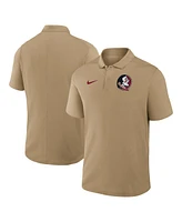 Nike Men's Tan Florida State Seminoles Primetime Victory Primary Logo Performance Polo Shirt