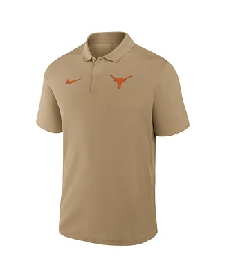 Nike Men's Tan Texas Longhorns Primetime Victory Primary Logo Performance Polo Shirt