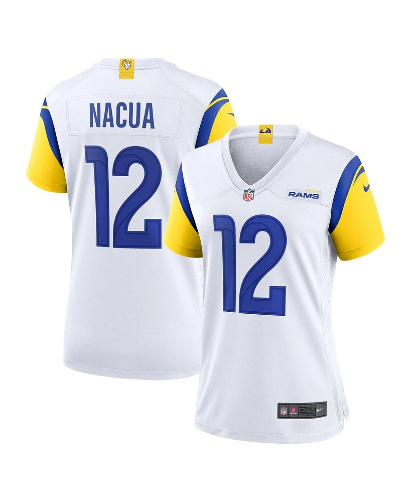 Nike Women's Puka Nacua White Los Angeles Rams Game Player Jersey