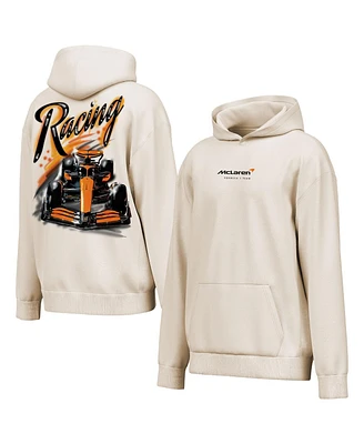 Outerstuff Men's Cream McLaren F1 Team Drive Fast Washed Pullover Hoodie